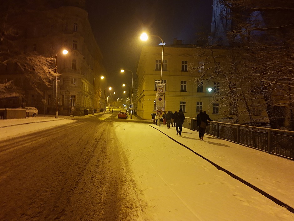 v Olomouci sněžilo