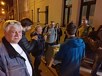 Brno s vedoucími rakouské mládeže ÖTK - přivítání tvarůžky u nádraží (2)